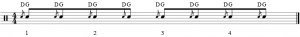 Rudiment batterie - Fla gauche