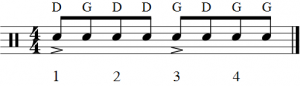 Rudiment batterie - Moulin accent