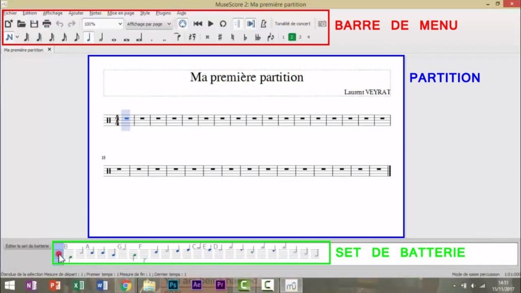 Comment écrire une partition sur MuseScore ? Batteur Extrême